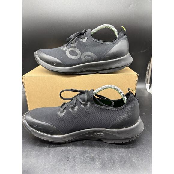 OOFOS OOmg Sport LS Mens Size 12 US Black White Lace-Up Comfort Recovery Shoes - Picture 2 of 8